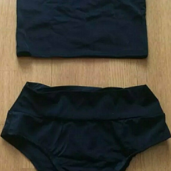 Lowered**Bandeau bikini high waist two piece - Picture 4 of 6